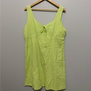 Copper Key Y2K Inspired Citron Lime Green Sleeveless Mini Dress